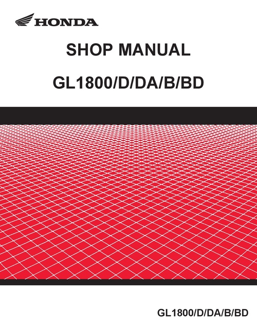 Product picture Honda GL 1800 2018 Service manual ENG