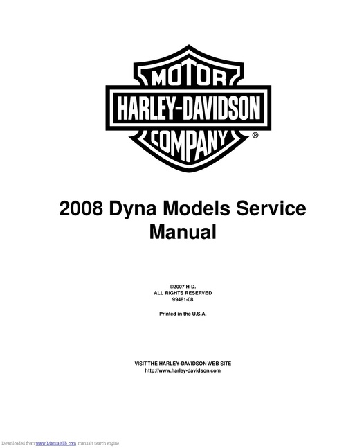 Product picture 2008 Dyna Service Manual